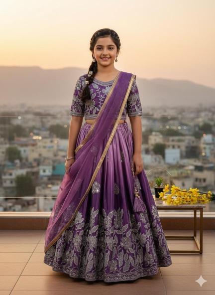PRESENTING NEW DESIGNER  LAHENGA SET Chinon Surat wholesale kidswear suppliers - wholesale export